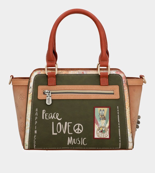 Anekke Peace & Love Camel Bowling Crossbody Táska | SERL83549