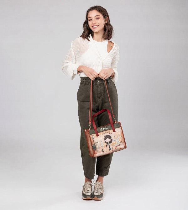 Anekke Peace & Love Camel Crossbody Táska | KYDO93672