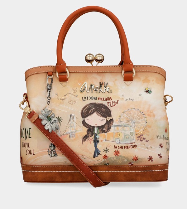 Anekke Peace & Love Camel Kiss Clasp Crossbody Táska | GEIU64251