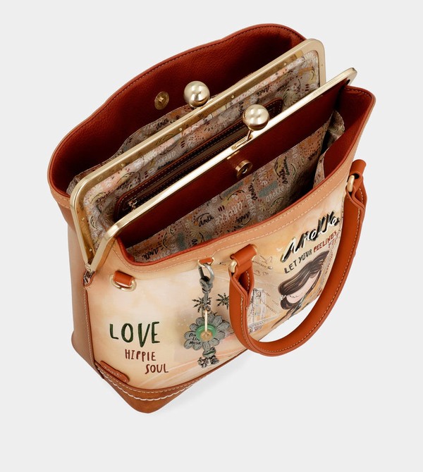 Anekke Peace & Love Camel Kiss Clasp Crossbody Táska | GEIU64251
