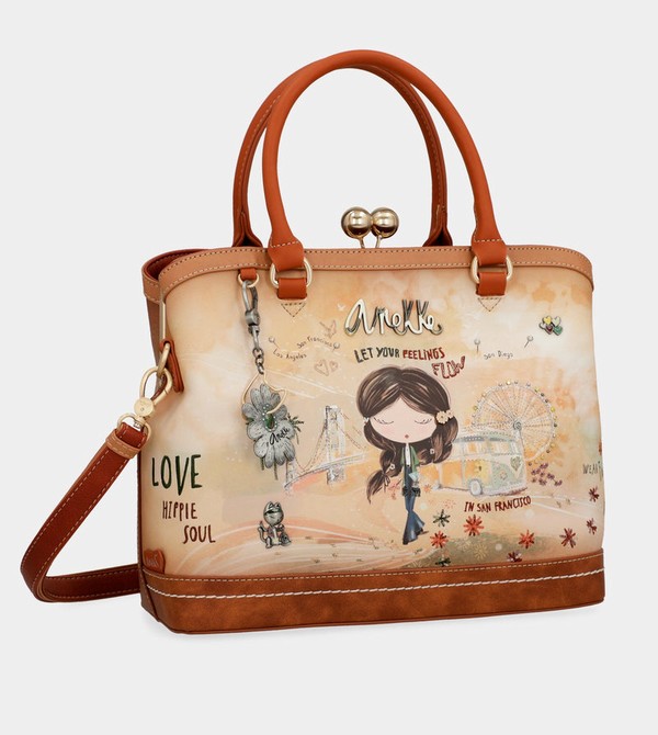 Anekke Peace & Love Camel Kiss Clasp Crossbody Táska | GEIU64251