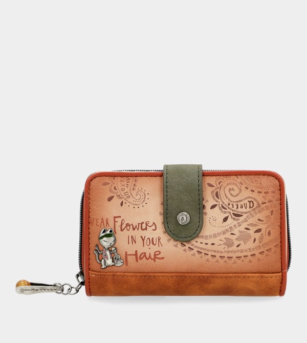 Anekke Peace & Love Camel Medium Rfid Pénztárca | LMNX38092