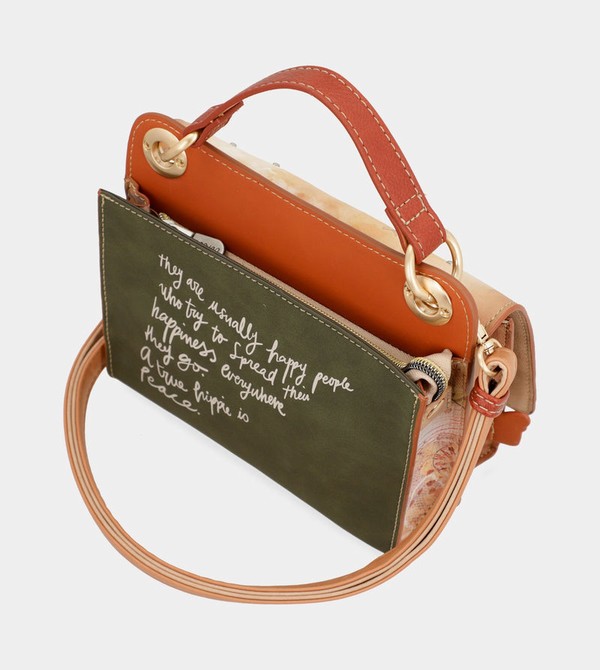Anekke Peace & Love Camel Mini Crossbody Táska | YXTR05396