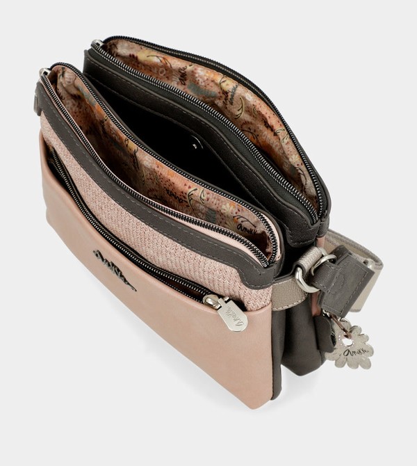 Anekke Peace & Love Pink 2-compartment Crossbody Táska | UFAM71045