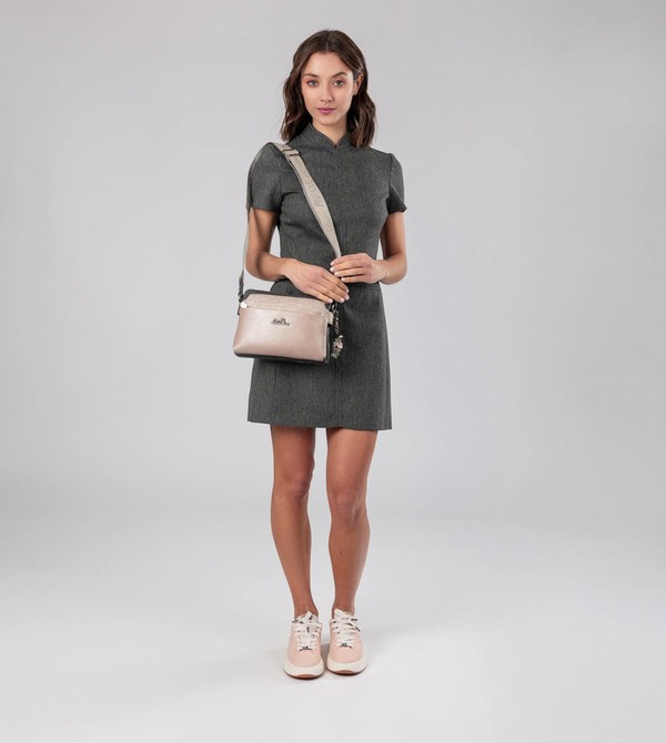 Anekke Peace & Love Pink 2-compartment Crossbody Táska | UFAM71045