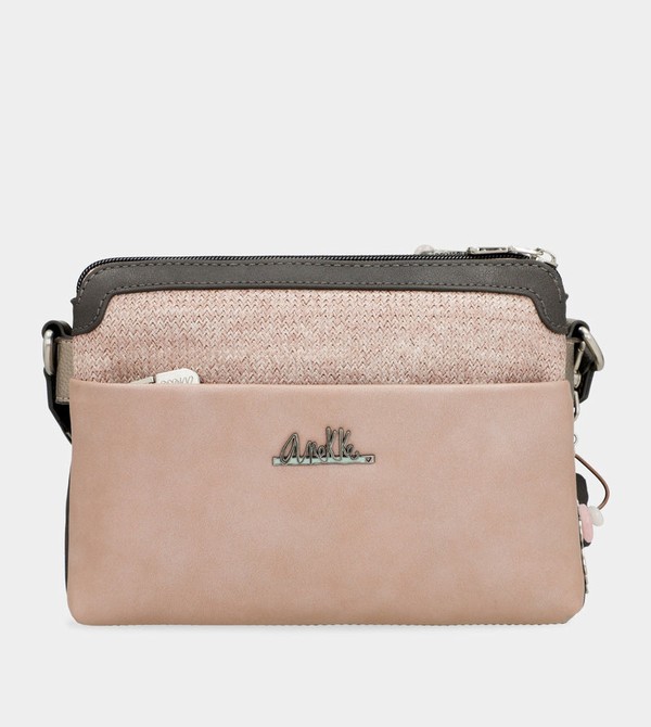 Anekke Peace & Love Pink 2-compartment Crossbody Táska | UFAM71045