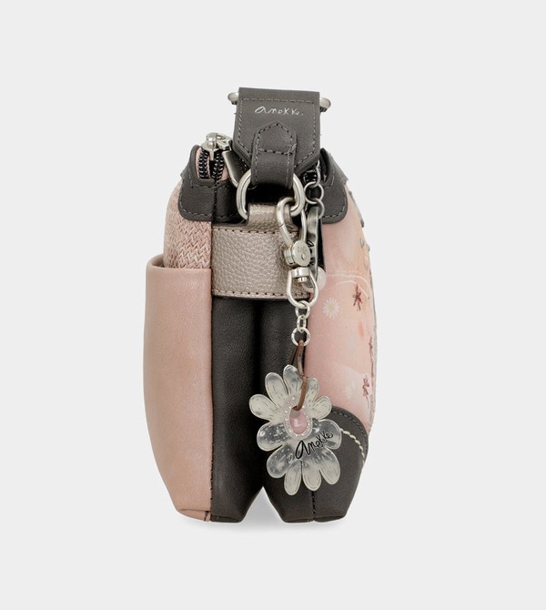 Anekke Peace & Love Pink 2-compartment Crossbody Táska | UFAM71045