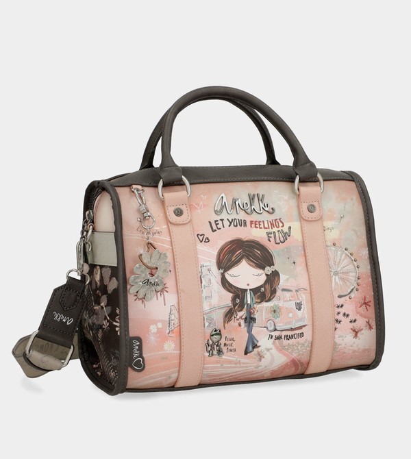 Anekke Peace & Love Pink Bowling Crossbody Táska | KEJY81725