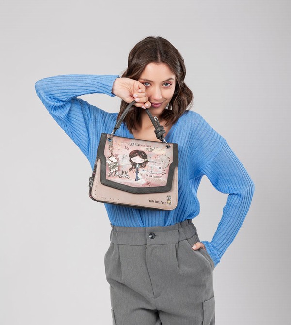 Anekke Peace & Love Pink Flap Crossbody Táska | OHGM89125