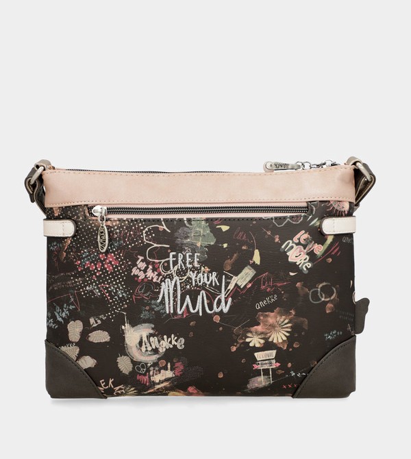 Anekke Peace & Love Pink Medium Crossbody Táska | RTND84519
