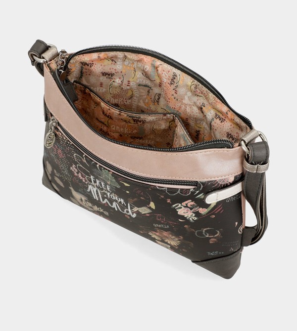 Anekke Peace & Love Pink Medium Crossbody Táska | RTND84519