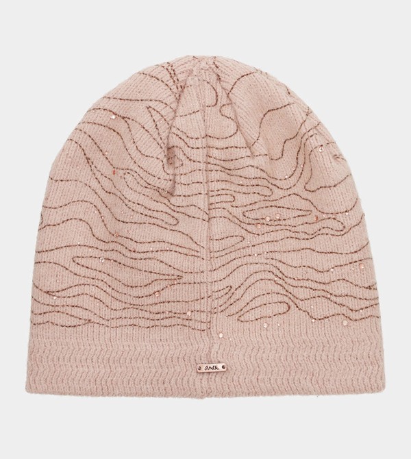 Anekke Pink Knitted Beanie Kalap | PUXI79685