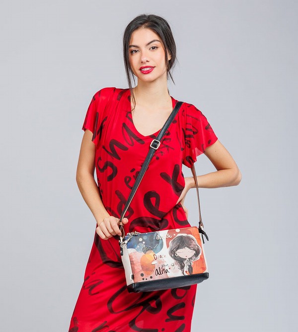 Anekke Printed With 3 Compartments Alma Crossbody Táska | WVRP84567