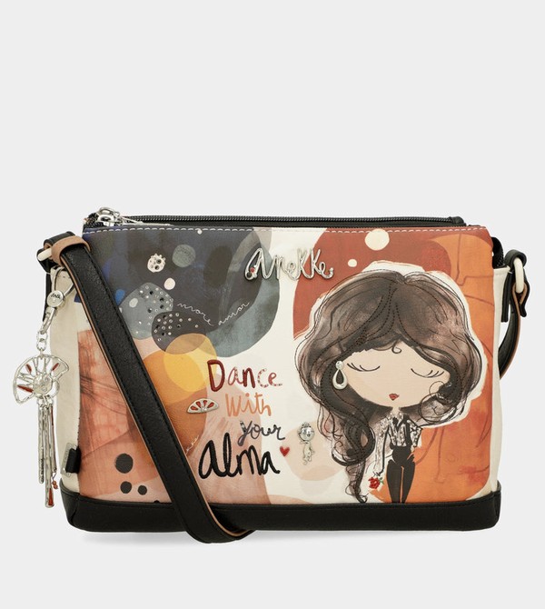Anekke Printed With 3 Compartments Alma Crossbody Táska | WVRP84567