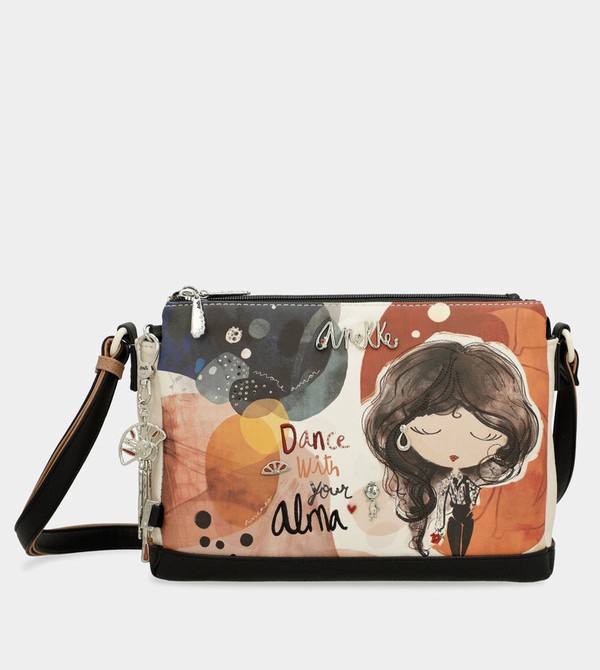 Anekke Printed With 3 Compartments Alma Crossbody Táska | WVRP84567