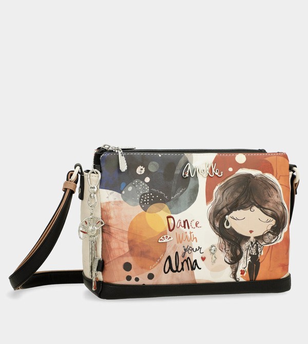 Anekke Printed With 3 Compartments Alma Crossbody Táska | WVRP84567