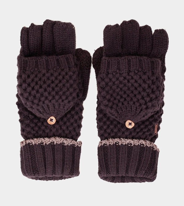 Anekke Purple Knitted Mittens Kesztyű | HTXP40793