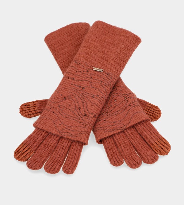Anekke Red Knitted Kesztyű | JMNV85132