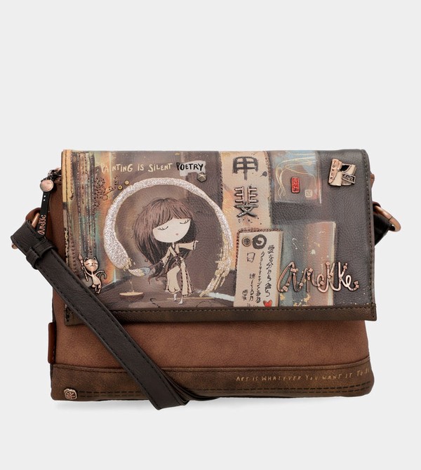 Anekke Shōen 3 Compartment Flap Crossbody Táska | PJRC37512
