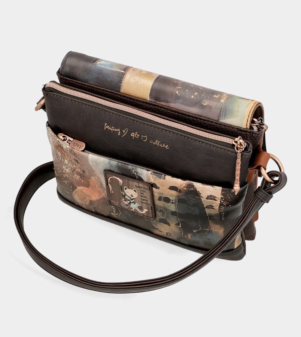 Anekke Shōen 3 Compartment Flap Crossbody Táska | PJRC37512