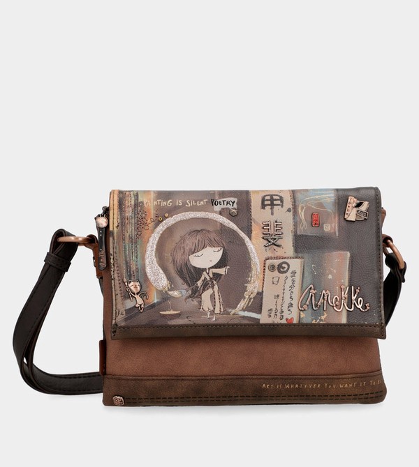 Anekke Shōen 3 Compartment Flap Crossbody Táska | PJRC37512