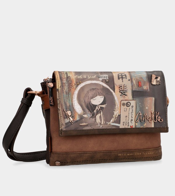 Anekke Shōen 3 Compartment Flap Crossbody Táska | PJRC37512