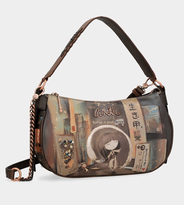 Anekke Shōen Oval With Chain Crossbody Táska | PJDM98042