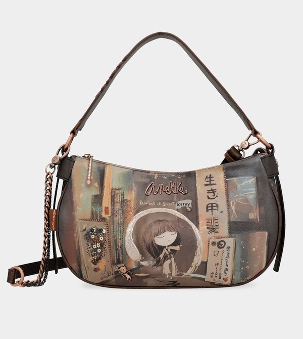 Anekke Shōen Oval With Chain Crossbody Táska | PJDM98042