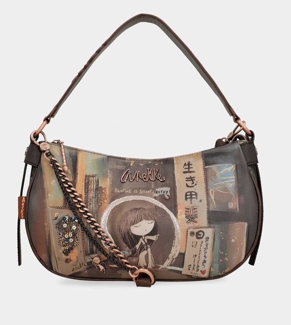 Anekke Shōen Oval With Chain Crossbody Táska | PJDM98042