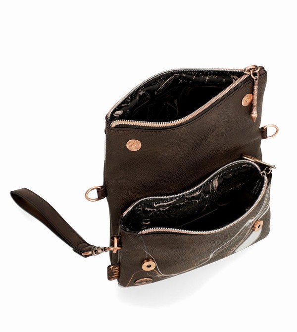 Anekke Small Brown Nature Shodō Crossbody Táska | UNGA93865