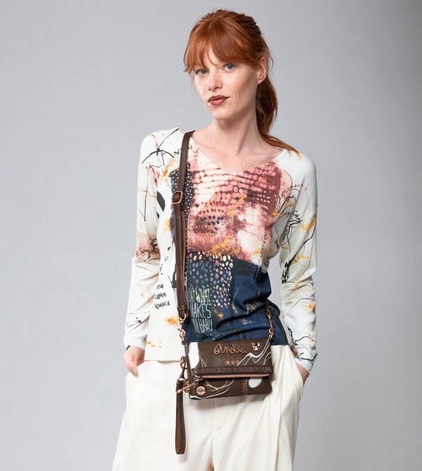 Anekke Small Brown Nature Shodō Crossbody Táska | UNGA93865