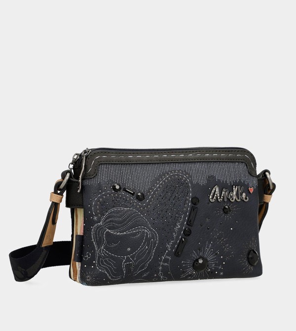 Anekke Studio Navy Blue 2-compartment Crossbody Táska | CJFV37026