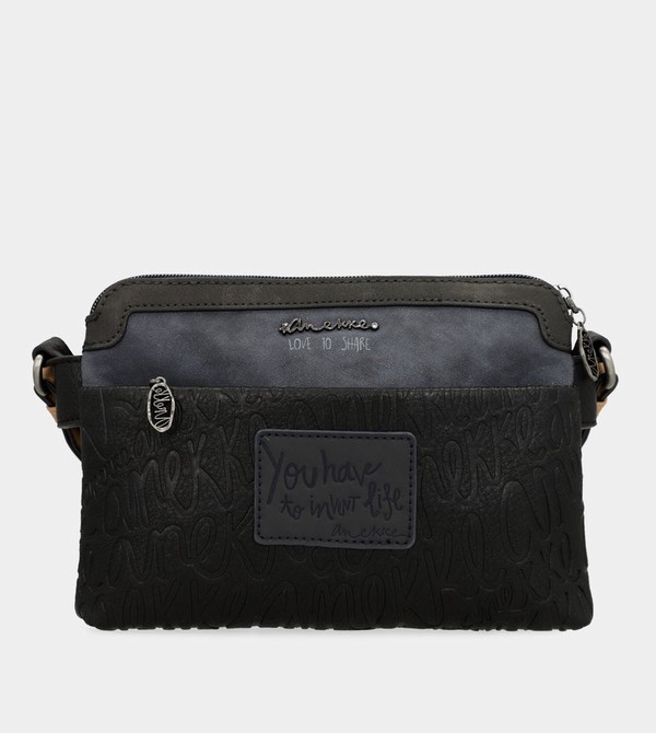 Anekke Studio Navy Blue 2-compartment Crossbody Táska | CJFV37026