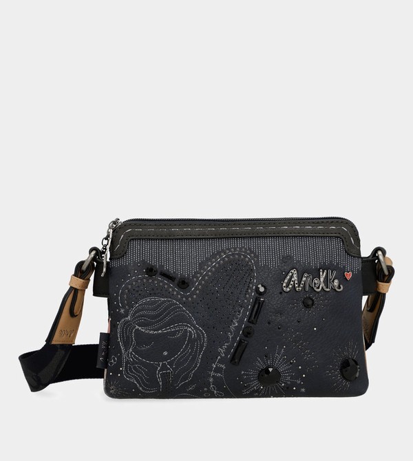 Anekke Studio Navy Blue 2-compartment Crossbody Táska | CJFV37026