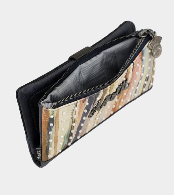 Anekke Studio Navy Blue Flexible Large Rfid Pénztárca | MHVZ08927