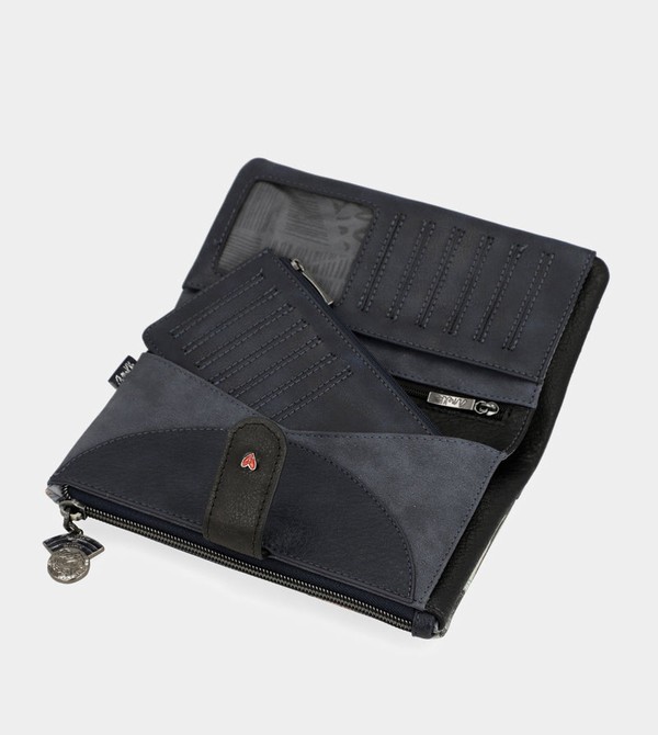 Anekke Studio Navy Blue Flexible Large Rfid Pénztárca | MHVZ08927