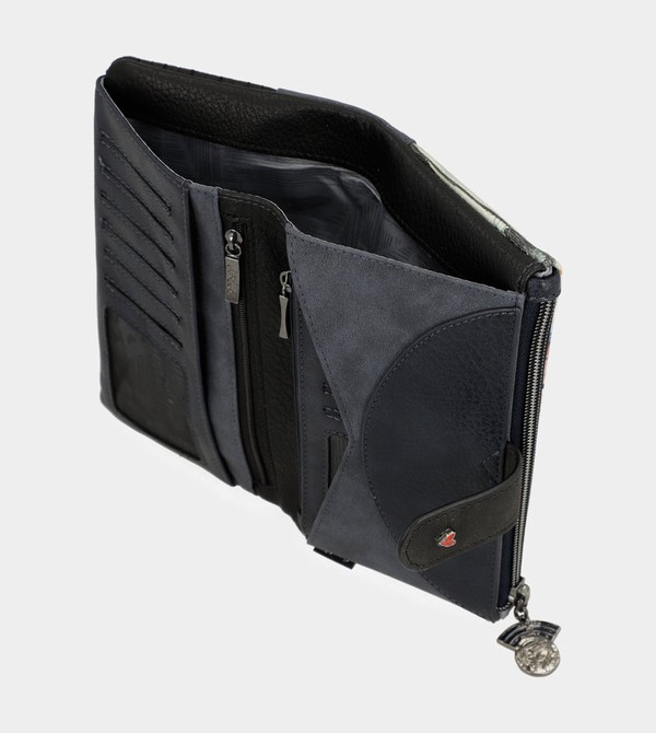 Anekke Studio Navy Blue Flexible Large Rfid Pénztárca | MHVZ08927