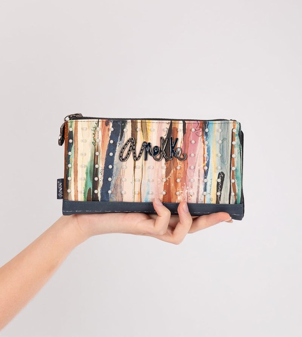 Anekke Studio Navy Blue Flexible Large Rfid Pénztárca | MHVZ08927