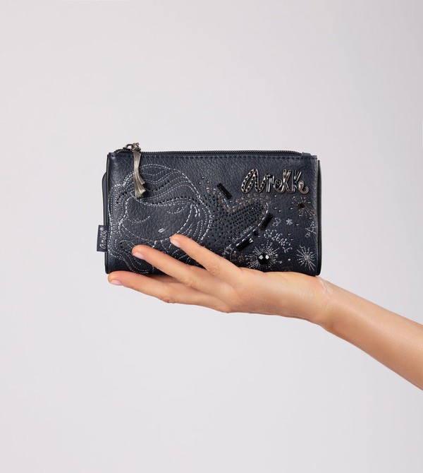 Anekke Studio Navy Blue Flexible Rfid Pénztárca | JEQW41870