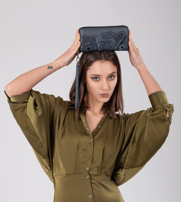 Anekke Studio Navy Blue Large Rfid Pénztárca | GKLW02159