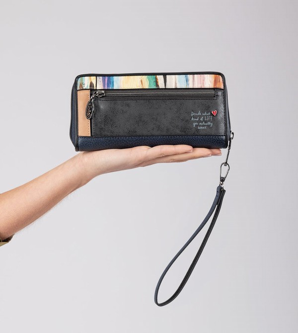 Anekke Studio Navy Blue Large Rfid Pénztárca | GKLW02159