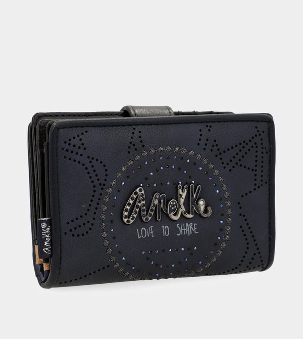 Anekke Studio Navy Blue Small Rfid Pénztárca | VSIP70541