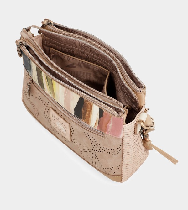 Anekke Studio Nude 3-compartment Crossbody Táska | UBRW29856
