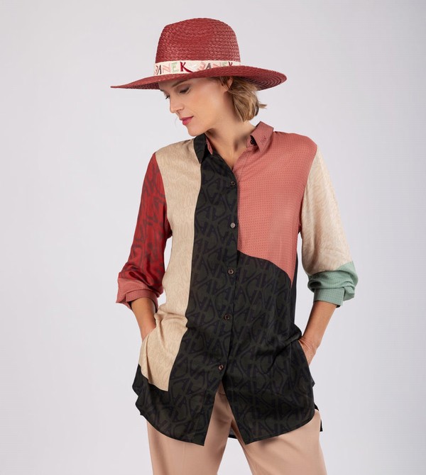 Anekke Terracotta Raffia Kalap | WJGO73980