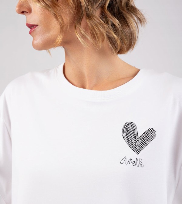 Anekke White Crop Top Póló | LBPE89756