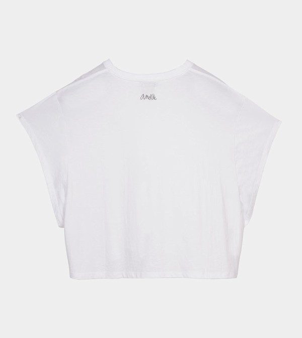 Anekke White Crop Top Póló | LBPE89756