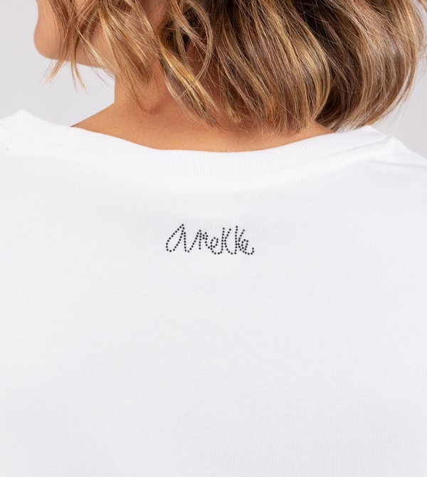 Anekke White Crop Top Póló | LBPE89756