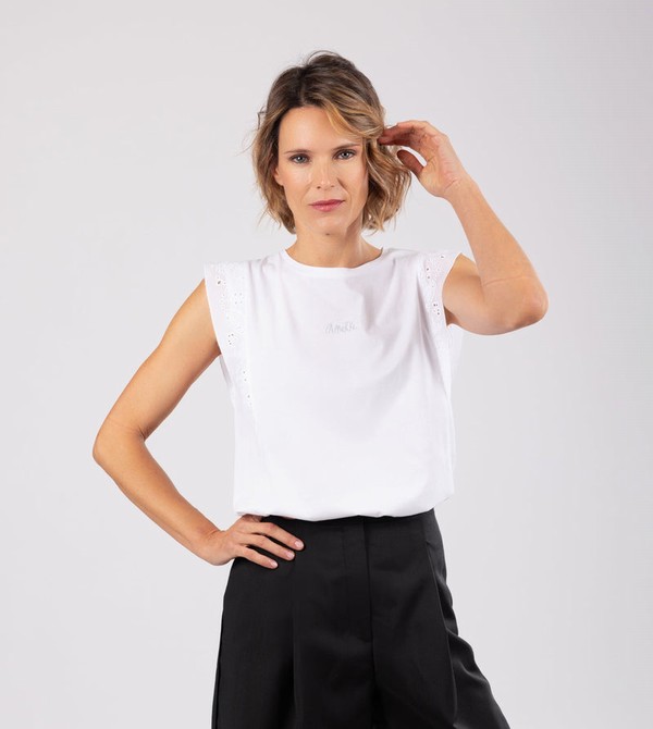 Anekke White Tank Top Póló | SRMI04982
